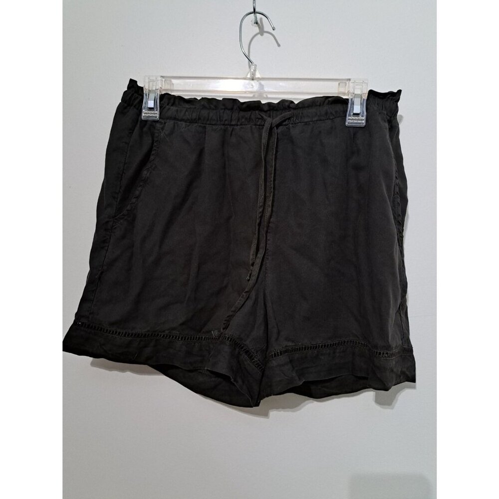 Cloth & Stone Anthropologie Black distressed drawstring shorts Size  S